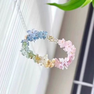 Mùa hè Phong cách mới Vòng tay đính cườm hoa đầy màu sắc