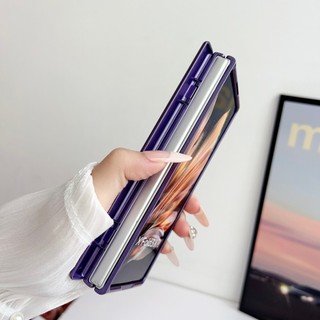 Ốp Lưng Cứng PC Siêu Mỏng Cho Vivo X Fold 3 5G Slim Tự Động Bản Lề Lò Xo Có Kính Cường Lực Cho Vivo X Fold 3 Pro