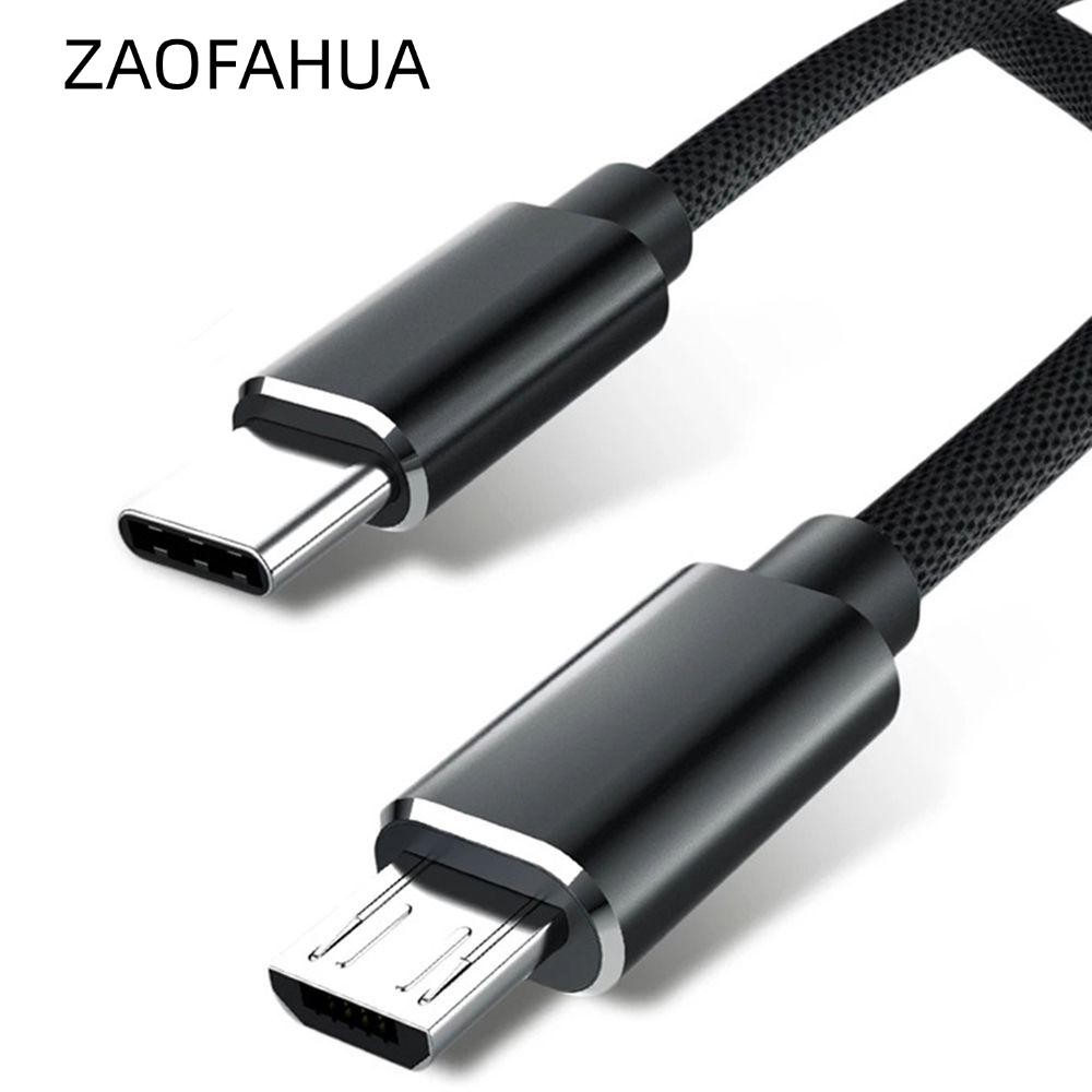 Cáp USB Type C Sang Micro USB 1M QC4.0 Điện Thoại Di Động Bện Sạc Nhanh Cho Huawei