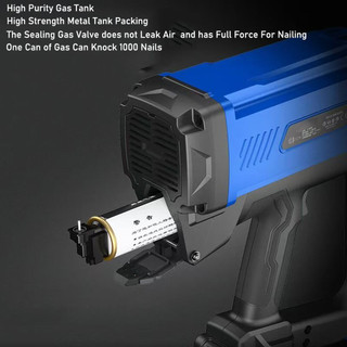 Máy Bắn Đinh Bê Tông Dùng Gas – Tặng 2 Pin + 3000 Đinh | Máy Bắn Đinh Công Nghiệp Gắn Gạch, Bắn Sắt, Tường, Bê Tông