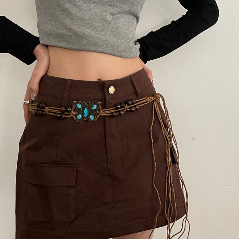 Thắt lưng bướm boho hoa phong cách Hàn Quốc