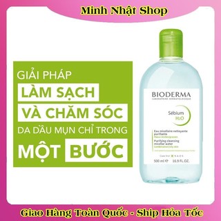 Nước Tẩy Trang Bioderma Cho Da Dầu Mụn Và Da Nhạy Cảm, Sạch Sâu Lành Tính 500ML CỦA PHÁP