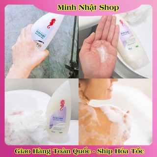 Sữa tắm cá ngựa hương nước hoa ALGEMARIN Exclusive Perfume Shower Gel chai nhọn/vuông 300/600ml của Đức