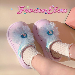 XIXITIAO Giày Sandal Trẻ Em Bé Gái Dép Công Chúa Elsa Dép Nền EVA Dễ Thương