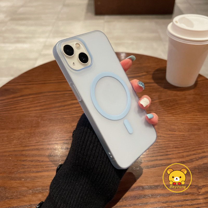 Ốp Từ Tính Mờ Cho Redmi Note 14 13 12 Pro Plus 12 Turbo 11T 11S Turbo 4 Pro 3 Vỏ Điện Thoại Sương Mù Băng Đơn Giản Dễ Thương Màu Cứng Sạc Không Dây Chống Rơi Ốp Lưng