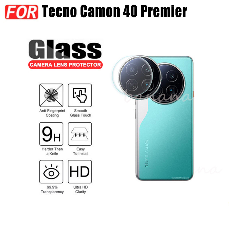 Kính cường lực 3 trong 1 Tecno Camon 40 Premier cho Tecno Camon 40 Pro Bảo vệ màn hình Ống kính máy ảnh Kính cường lực Full Cover Phim