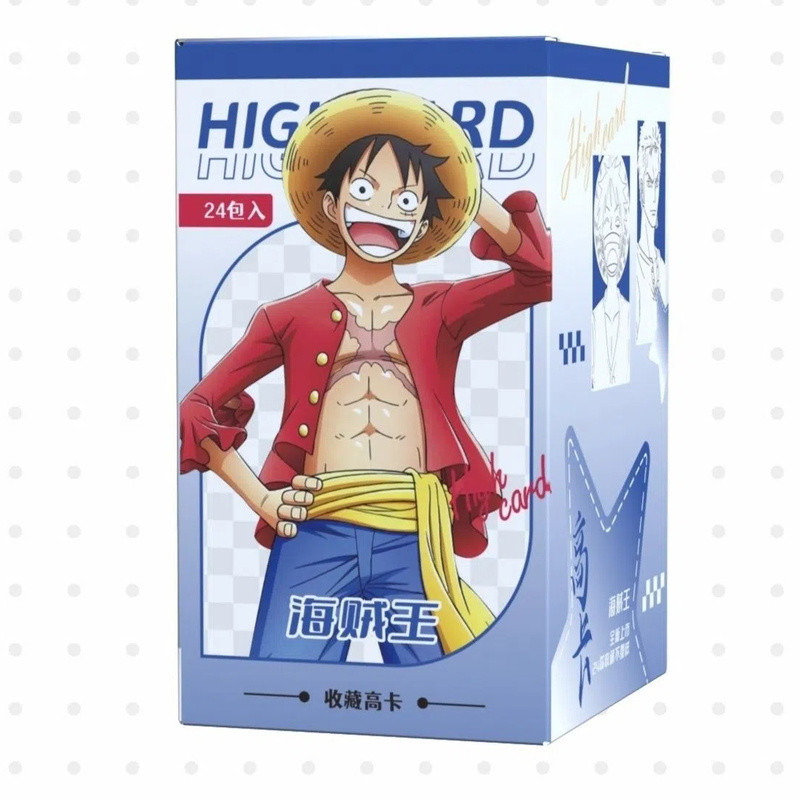 One Piece Anime Blind Box Cards – Thẻ sưu tập hai mặt, 24 gói mỗi hộp (8.5 × 5.4 cm)