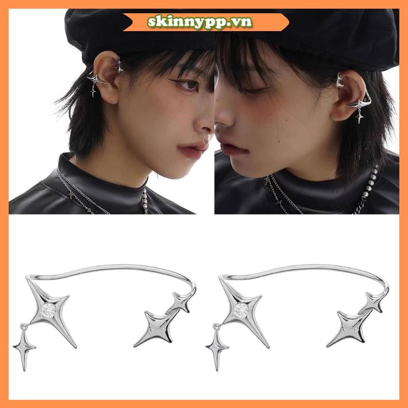 Fashion Star Clip Earrings Ear Cuff for none-Pierced Ears Cartilage Jewelry