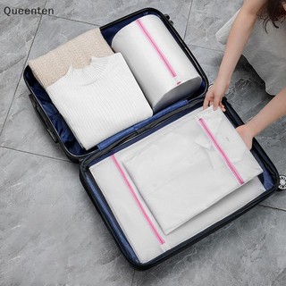 Queenten Trong Suốt Có Dây Kéo Giặt Lưới Mịn Túi Có Thể Tái Sử Dụng Chắc Chắn Cho Máy Giặt Bảo Vệ Giặt QT