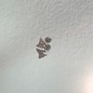 Bông Tai Zircon Xoăn Ốc Titan Thép Studs Ngủ Loại Bỏ Xoăn Ốc Xuyên Xương Tai Đinh Trái Tim Bướm Hành Tinh Siêu Sáng Bóng Ngọt Ngào