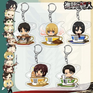 Attack On Titan Eren Yeager Mikasa Ackerman Fan Anime Accessories Anime Character Acrylic Key Chain