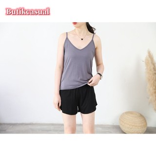 Phụ Nữ Cổ Chữ V Modal Camisoles Xuân Hè Áo Sơ Mi Mới Kích Thước Lớn Rời Mềm Trơn Áo vest M-2XL