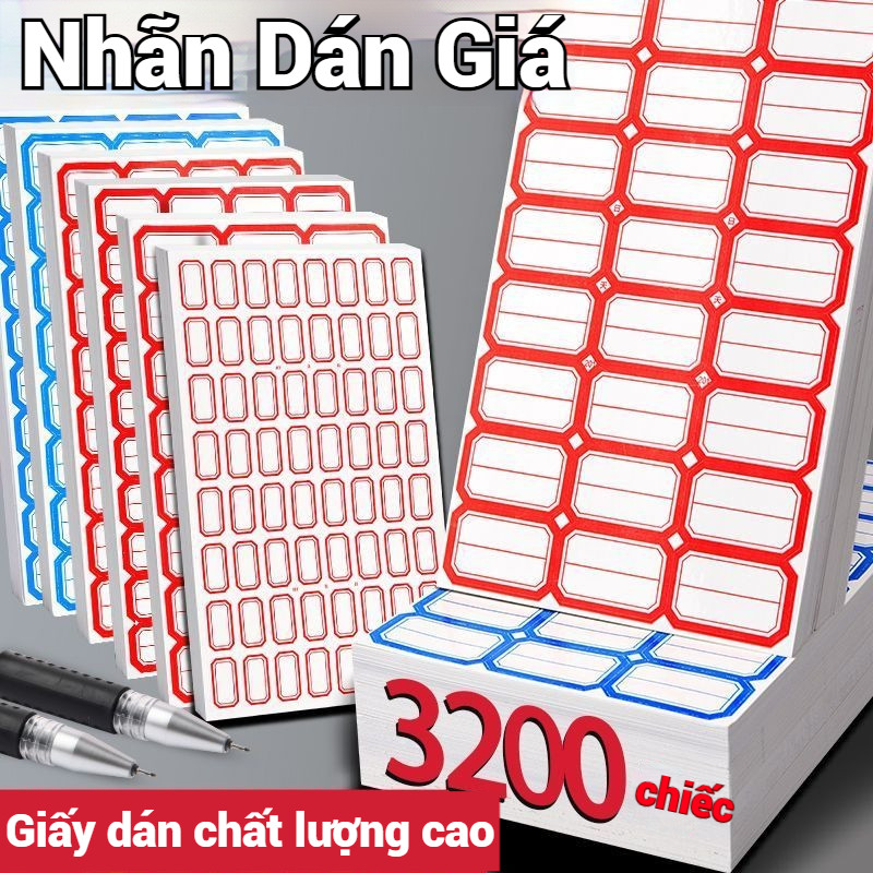 Nhãn dán ghi tên chống thấm nước - Tem nhãn dán giá tiền, ghi chú đánh dấu đồ vật