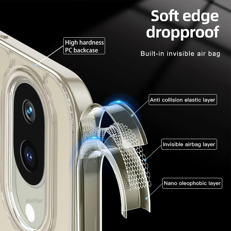 Dành Cho Google Pixel 9a Hybrid Trong Suốt Chống Va Đập TPU & PC Matte Túi Khí Chống Sốc
