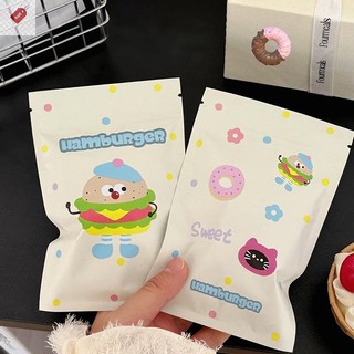 ALIK 50 Chiếc Hoạt Hình Dễ Thương Tự Niêm Phong Túi Bao Bì Trang Sức Túi Bảo Quản Snack Kẹo Bánh Quy Túi Kín Quà Tặng Bất Ngờ Túi Đóng Gói VN