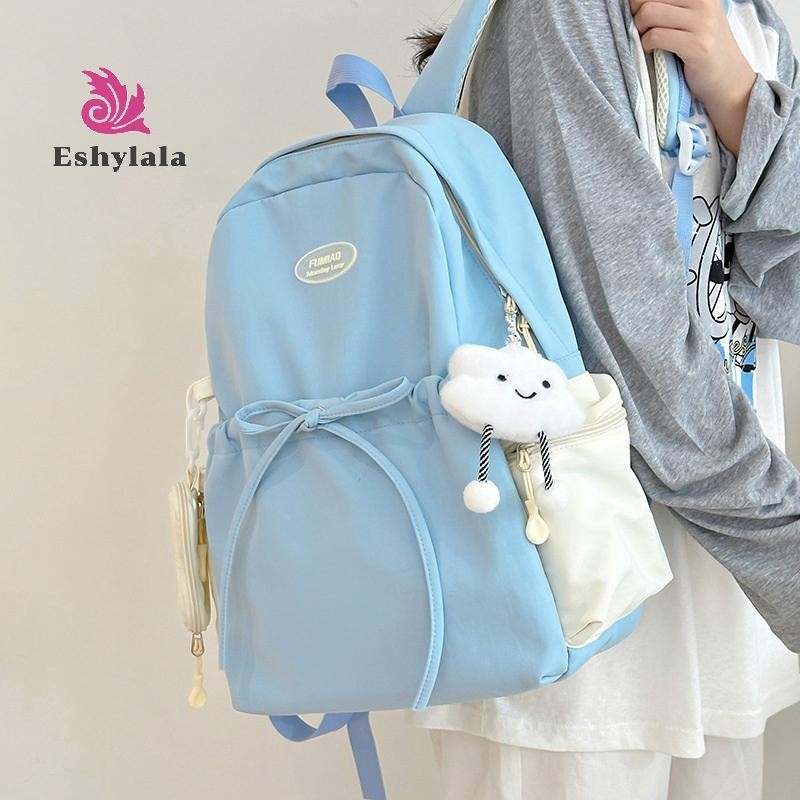 Thời Trang Nữ Công Suất Cao Nylon Chống Thấm Nước Đại Học Ba Lô Hợp Thời Trang Cho Bé Gái Laptop Trường Học Túi Du Lịch Màu Trơn Dễ Thương [MỚI]