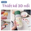 Sticker 3D set 4 chiếc giao ngẫu nhiên hình dễ thương trang trí cực xinh có miếng dán đi kèm