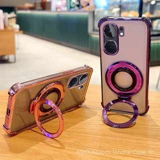 [Ốp Bảo Vệ Bốn Góc Chống Rơi] Dành Cho Redmi Turbo 4 Pro Turbo 3, Ốp Điện Thoại Mềm TPU Mạ Điện Có Giá Đỡ Từ Tính