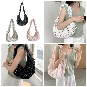 Treeling Túi Nữ Chấm Bi Túi Bánh Bao Hợp Thời Trang Túi đeo dưới cánh tay Túi Mua Sắm Xếp Ly Túi Đeo Ngang Phong Cách Hàn Quốc Nách