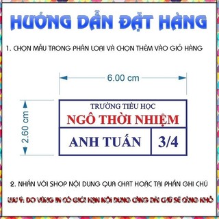 In Bảng tên, phù hiệu học sinh Mầm Non, cấp 1, cấp 2,cấp 3. Bảng tên ủi nhiệt thiết kế theo yêu cầu.