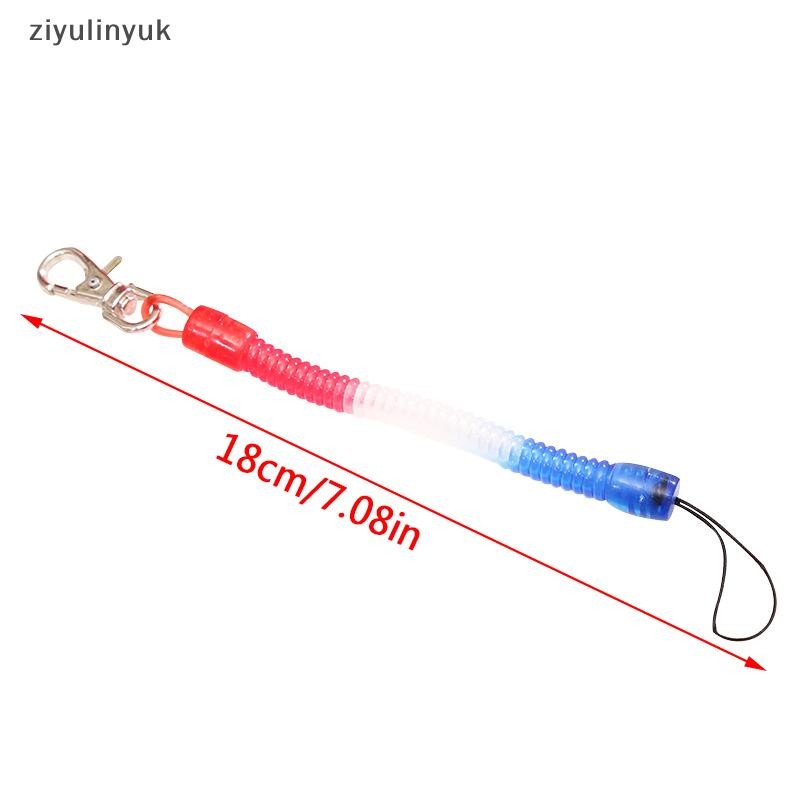 Ziyulinyuk 1PC Có Thể Thu Vào Lò Xo Dây Đàn Hồi An Ninh Gear Dụng Cụ Đi Bộ Đường Dài Cắm Trại Chống Mất Điện Thoại Móc Khóa EN