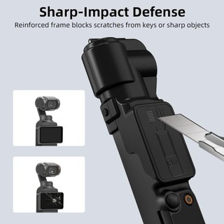 Vỏ bảo vệ Gimbal NOOKSTORY, Tấm bảo vệ màn hình chống bụi chống trầy xước, Nhẹ với lớp lót mềm Vỏ bọc ống kính lật cho phụ kiện máy ảnh DJI Osmo Pocket 3