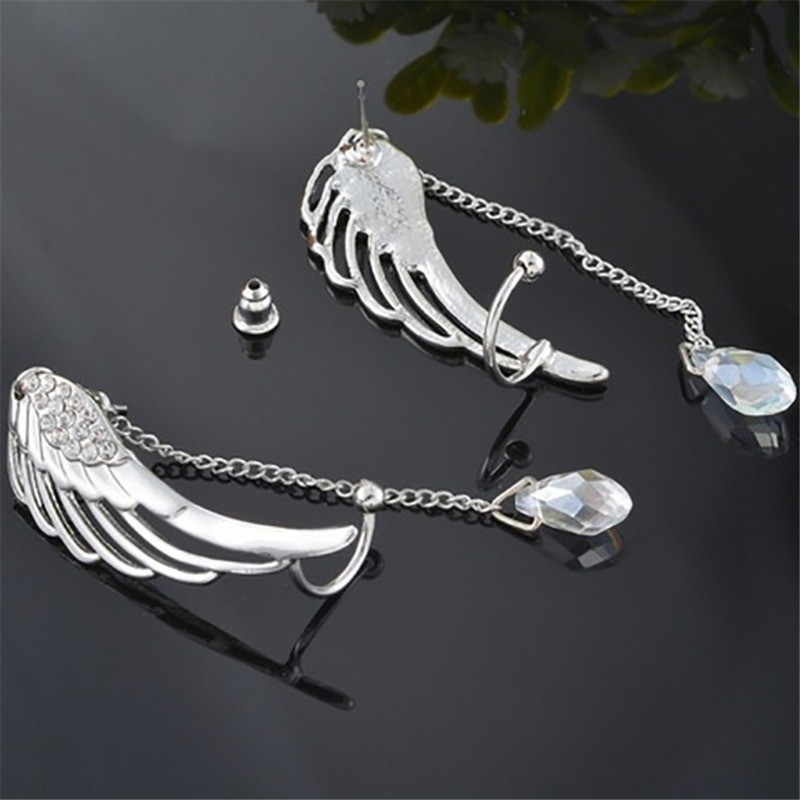 Dây tai tua rua sóng sành điệu tinh tế - Thiết kế hình học bông tai dangle dài bằng đồng - Phụ kiện thời trang