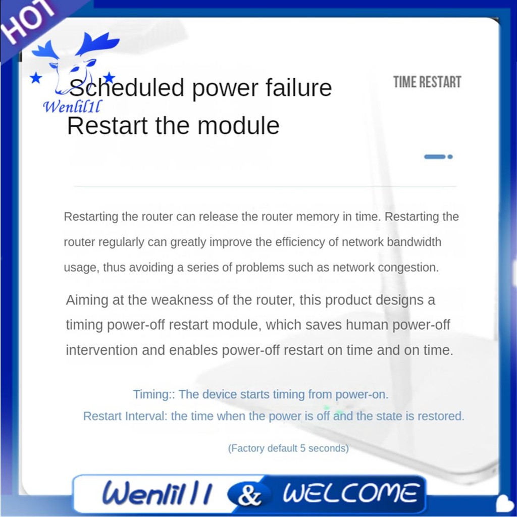 24 Giờ Tự Động Khởi Động Lại Router Định Tuyến Hẹn Giờ Đặt Lại Công Cụ DC Power Manager 1 Chiếc Trắng