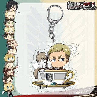 Attack On Titan Eren Yeager Mikasa Ackerman Fan Anime Accessories Anime Character Acrylic Key Chain