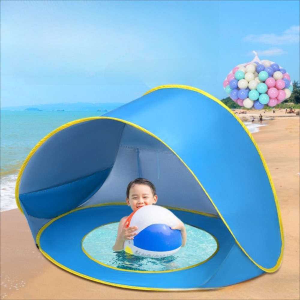 Lều đi biển trẻ em METUBE, Lều đi biển bật lên di động cho bé, Tấm che nắng cắm trại ngoài trời chống tia cực tím chống nước cho trẻ em