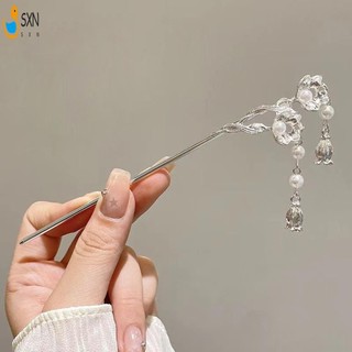 Phụ Nữ Thanh Lịch Tóc Chignon Với Tua Rua Sườn Xám Đũa Tóc Có Hoa Trang Trí Cho Tóc DIY Phụ Kiện Tạo Kiểu Tóc