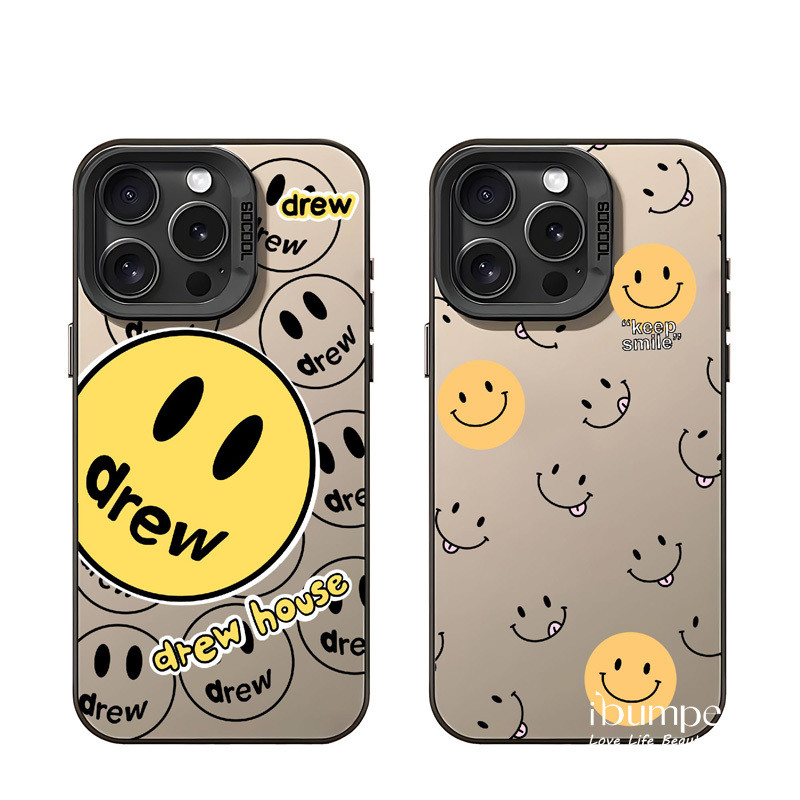 Ibumpers Ốp điện thoại họa tiết Drew hợp thời trang mát mẻ cho Iphone 16 15 14 13 12 11 Pro Max IMD Ốp lưng chống sốc cao cấp cứng