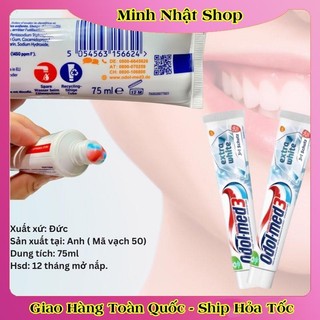 [Date Mới Đủ Bill] Kem đánh răng ODOL - MED 3 Extra white 75ml - Đức