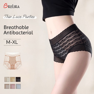 『Brelira』High Waist Lace Panties Tummy Control Seamless Breathable Panty Hip Lift ​​Skin-Friendly Sexy Women Underwear​​