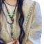 Treeling Vintage Gốm Charm Vòng Cổ Bohemian Cổ Trang Sức Phụ Kiện Văn Hóa