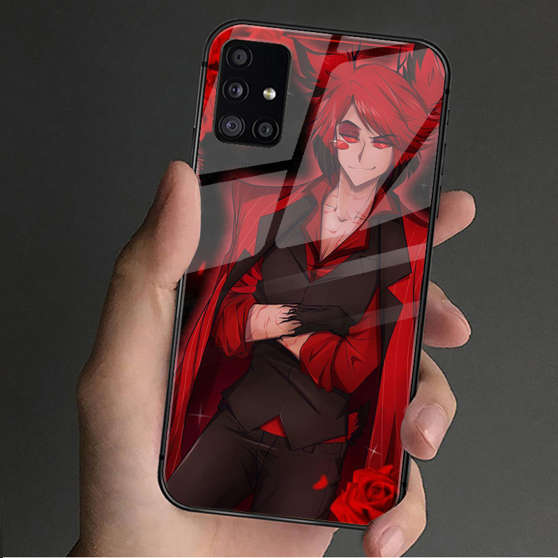 Ốp Điện Thoại Kính Hazbin Hotel 06 Cho Samsung Galaxy A14 A16 A30 A22 A32 A33 A34 A40 A42 A55 4G A52 A53 A54 A70 A71 A72 A73 5G