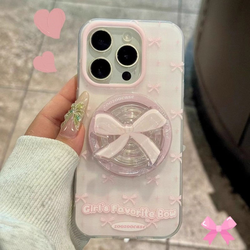 Dễ Thương Nơ Màu Hồng Popsocket Từ Tính Giá Đỡ Điện Thoại Cho Magsafe ...