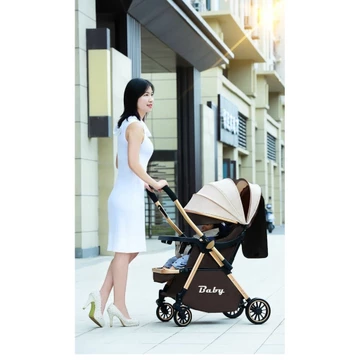 Xe đẩy em bé hai chiều, xe đẩy trẻ em nhẹ, xe đẩy em bé có thể ngồi và nằm, xe đẩy bốn bánh cho em bé
