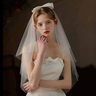 Nơ Trắng Cô Dâu Tulle Veil 85cm - Phụ Kiện Đám Cưới Cho nữ