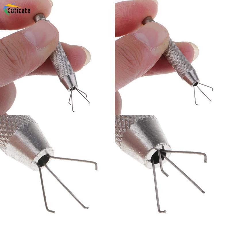 Cutate 4 - Prong Bead Ball Diamond Grabber Holder Body Piercing Tools for Easy Pickup