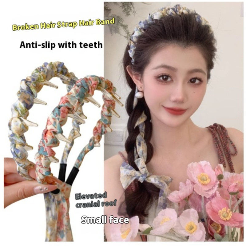 Hoa Đầu Streamer Tóc Bện Tích Hợp Đầu Nữ Phong Cách Mới Phụ Kiện Tóc Nơ Khăn Buộc