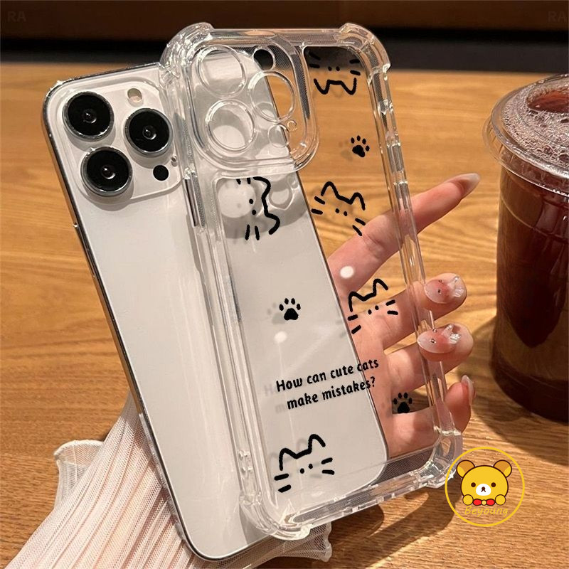 Ốp Điện Thoại Túi Khí Mèo Dễ Thương Cho Honor X10 X9C Smart X9B X9A X9 X8 X7 X7C X7B X5B Plus Magic 7 6 5 4 3 Pro Lite 5G 4G Vỏ Hoạt Hình Paw Clear Chống Sốc Ốp Lưng Mềm