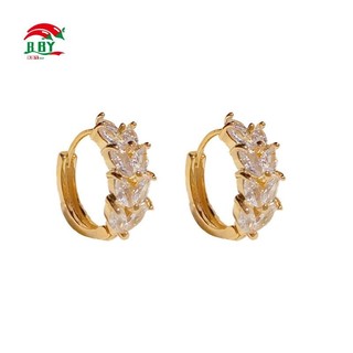 【COD】Bông tai lúa mì zircon vàng 18K dành cho nữ - phụ kiện trang sức quà tặng không gây dị ứng
