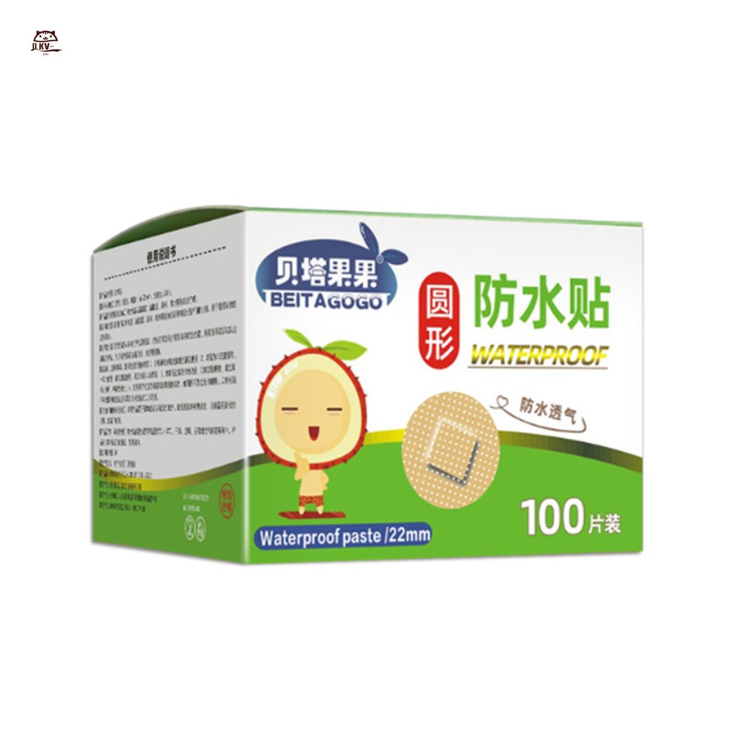 100 Gói Băng Dính Điểm Tròn Sheer Vô Trùng Chống Dính Miếng Lót Để Chăm Sóc Vết Thương Nhỏ
