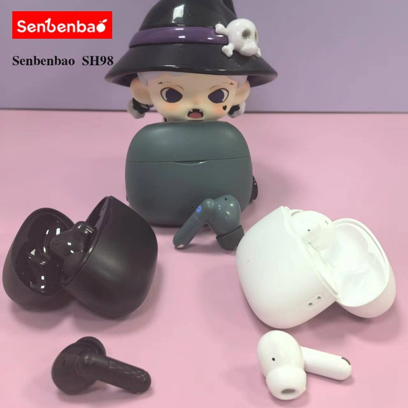 Senbenbao SH98 Tws Bluetooth 5.4 Tai nghe không dây Tai nghe giảm tiếng ồn Mini Tai nghe điều khiển bằng cảm ứng