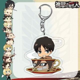 Attack On Titan Eren Yeager Mikasa Ackerman Fan Anime Accessories Anime Character Acrylic Key Chain