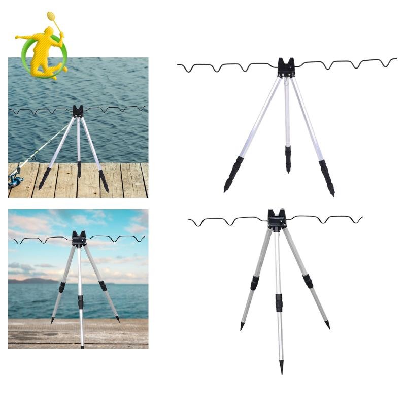 Cần câu chân máy giá đỡ gấp - dụng cụ hỗ trợ mặt đất với 5 thanh đứng cực giá đỡ chân đế cho hồ ao