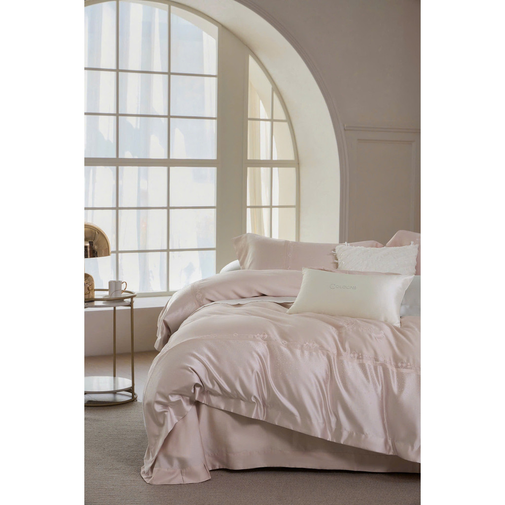 (L41519)Bộ Chăn Ga Gối Chất Liệu Tencel Cao Cấp Mềm Mại Thiết Kế Họa Tiết Tối Giản Quý Phái - MemMinbedding Luxury