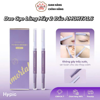 [AMO  RTALS] Bộ 2 Dao Cạo Lông Mày A. MORTALS Hai Đầu Tiện Dụng, Dao cạo Lông Mày Tỉa Lông Mày Cạo Râu tiện lợi