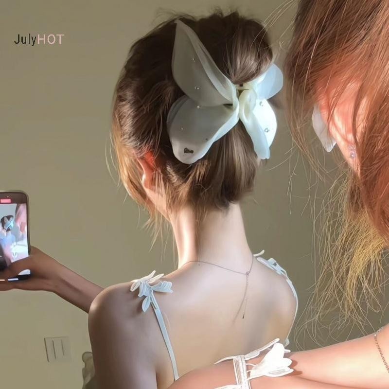 JULYHOT Lưới Thời Trang Vải Tuyn Lấy Kẹp Tóc Trang Trí Thanh Lịch Vuốt Thời Trang Phụ Kiện Tóc Quà Tặng Mũ Đội Đầu Massivedeals
